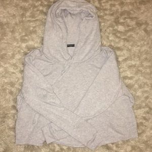 BRANDY MELVILLE cropped grey hoodie